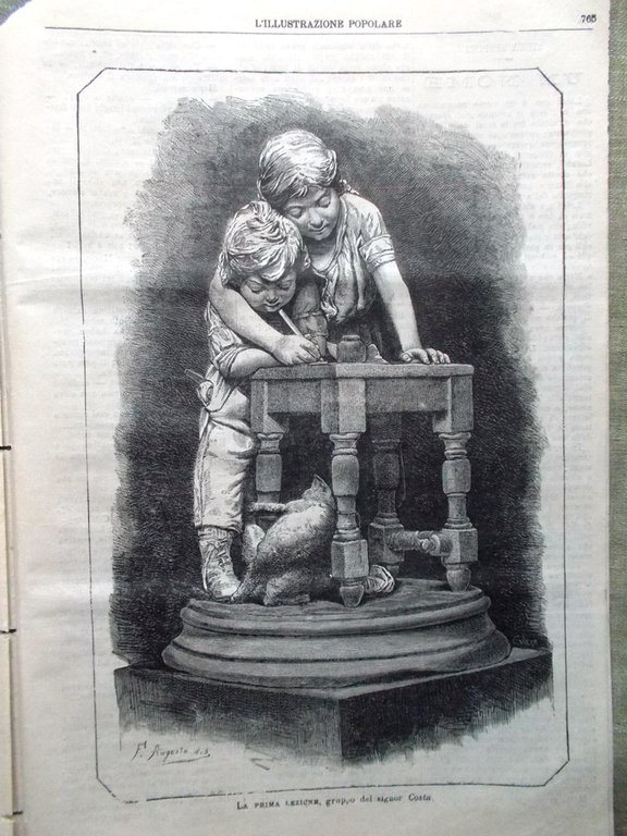 L'illustrazione Popolare 27 Novembre 1881 Lacour Renan Rubattino Figure Popolari