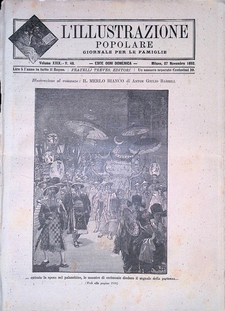 L'Illustrazione Popolare 27 Novembre 1892 Ferrovia di Ovada Asti Genova …