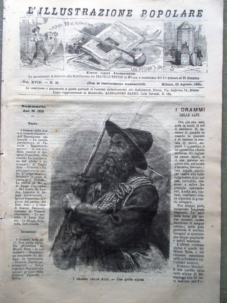 L'illustrazione Popolare 28 Agosto 1881 Drammi delle Alpi Igiene Sonno …