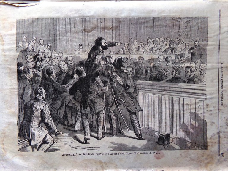 L'illustrazione Popolare 28 Aprile 1870 Tigre Malaga Processo di Tours …