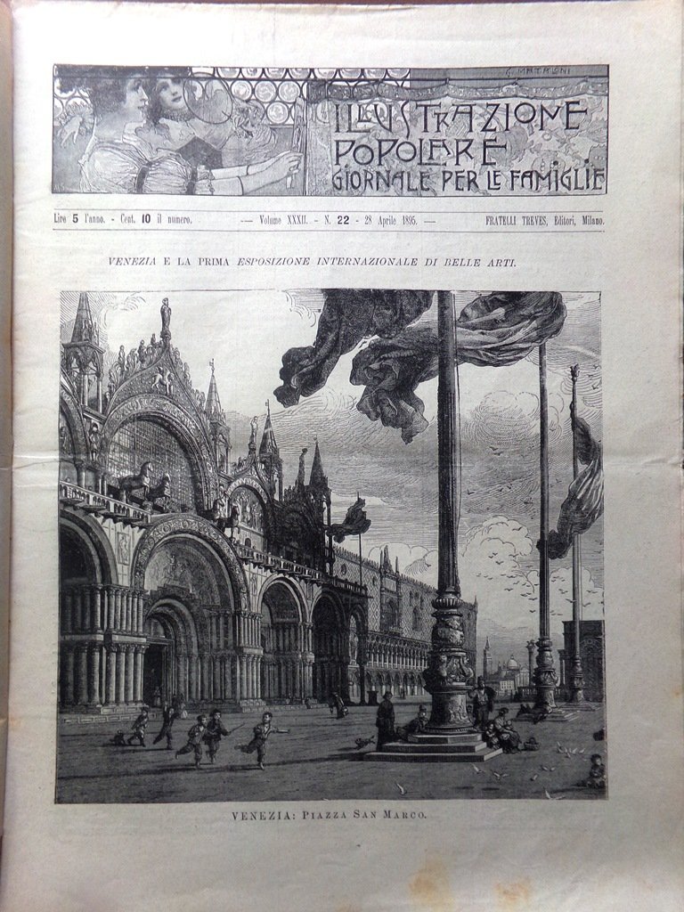 L'Illustrazione Popolare 28 Aprile 1895 Belle Arti Venezia Correnti Tasso …