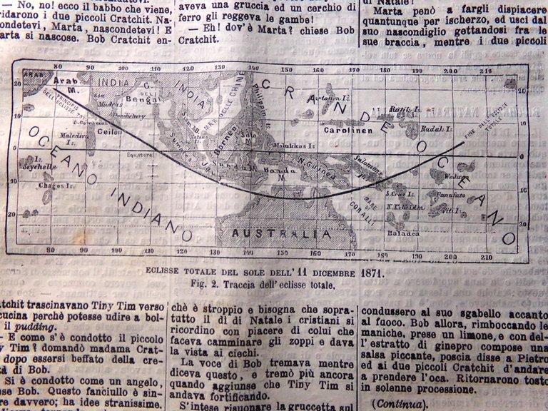 L'Illustrazione Popolare 28 Gennaio 1872 Eclisse Totale Sole Duomo Siena …