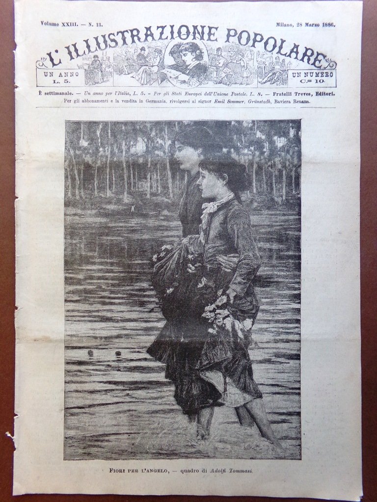 L'illustrazione Popolare 28 Marzo 1886 Idrofobia e Pasteur Montecarlo Helgoland