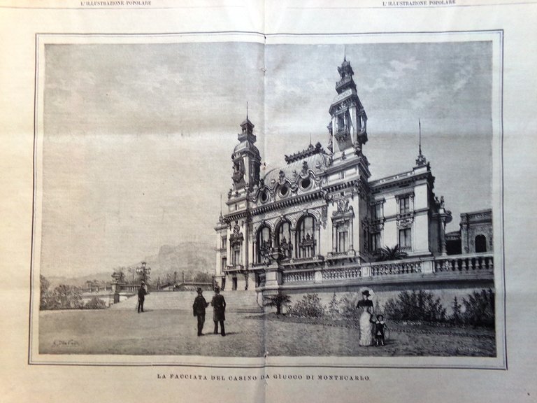 L'illustrazione Popolare 28 Marzo 1886 Idrofobia e Pasteur Montecarlo Helgoland