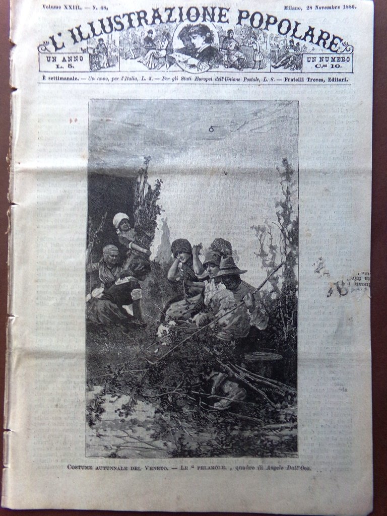 L'illustrazione Popolare 28 Novembre 1886 Inaugurazione Statua Libertà New York