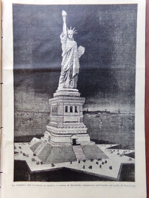 L'illustrazione Popolare 28 Novembre 1886 Inaugurazione Statua Libertà New York