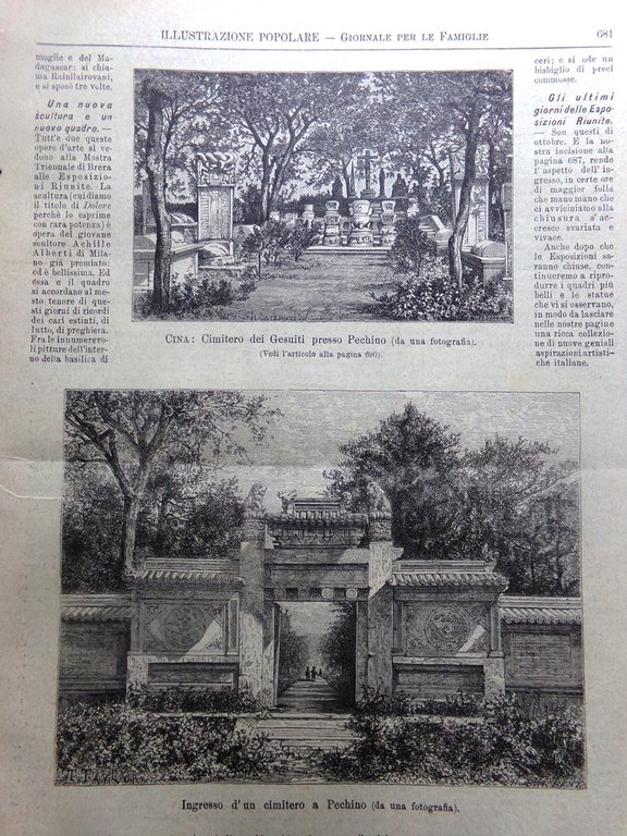 L'Illustrazione Popolare 28 Ottobre 1894 Behring Roux Difterite Verdi all'Opera