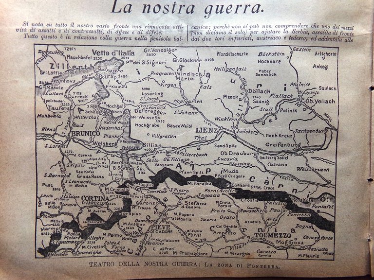 L'Illustrazione Popolare 28 Ottobre 1915 WW1 Monastir Salonicco Montagna Moltke