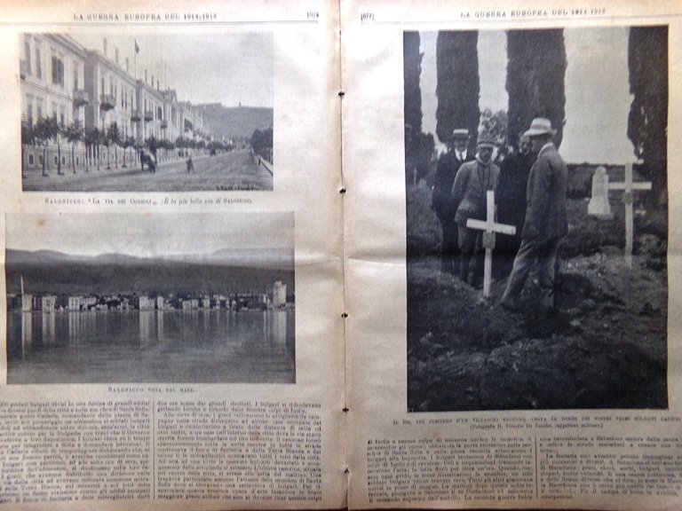 L'Illustrazione Popolare 28 Ottobre 1915 WW1 Monastir Salonicco Montagna Moltke