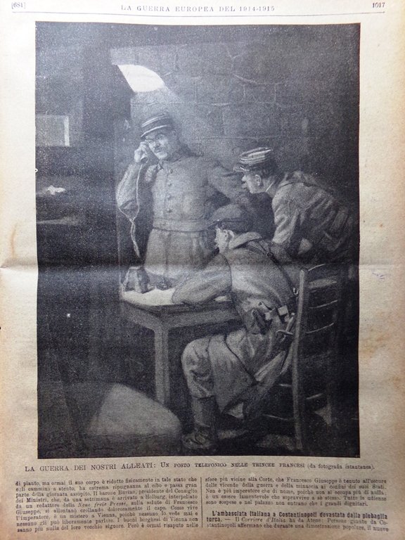 L'Illustrazione Popolare 28 Ottobre 1915 WW1 Monastir Salonicco Montagna Moltke