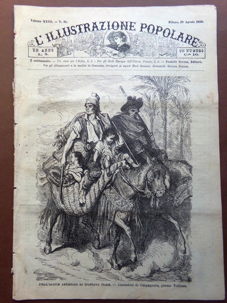 L'illustrazione Popolare 29 Agosto 1886 Faulhorn San Bernardo Lumme Doré …