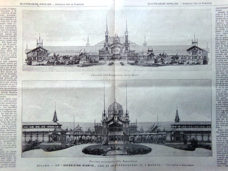 L'Illustrazione Popolare 29 Aprile 1894 Regina Vittoria Esposizioni Milano Reali