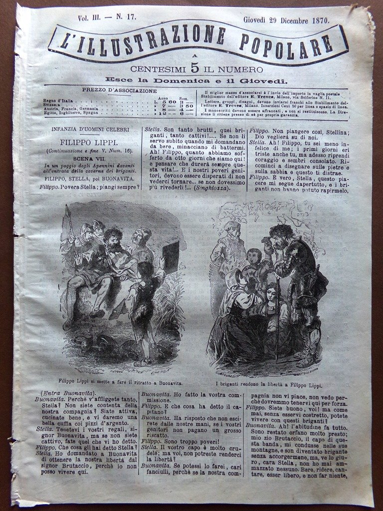 L'illustrazione Popolare 29 Dicembre 1870 Calendario Ferrata Cenisio Caduta Metz