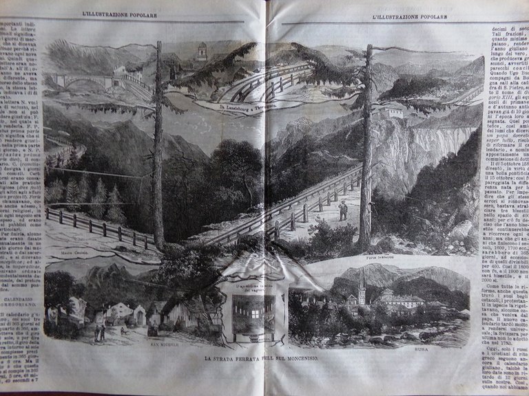 L'illustrazione Popolare 29 Dicembre 1870 Calendario Ferrata Cenisio Caduta Metz