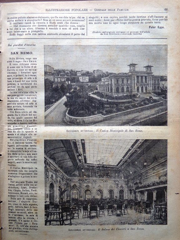 L'Illustrazione Popolare 29 Gennaio 1914 Giovanni Prati Carcano Sanremo Farmacia