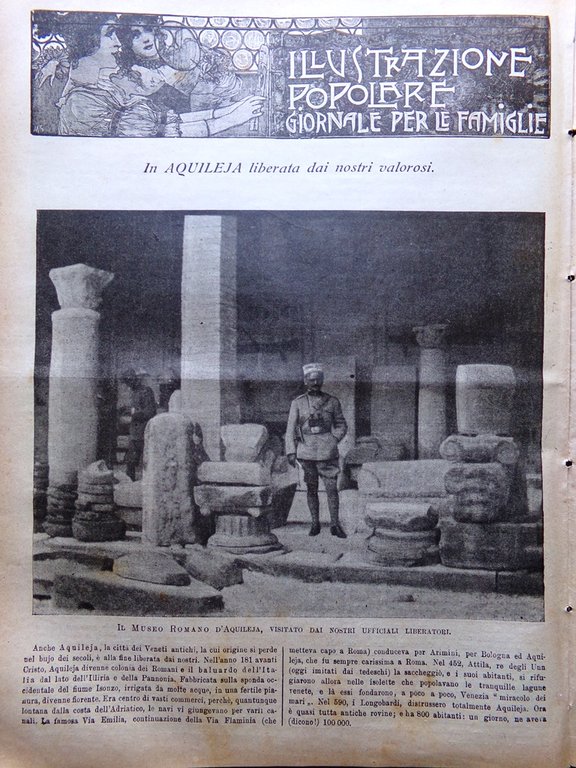 L'Illustrazione Popolare 29 Luglio 1915 WW1 Battaglia di Plava Aquileia …
