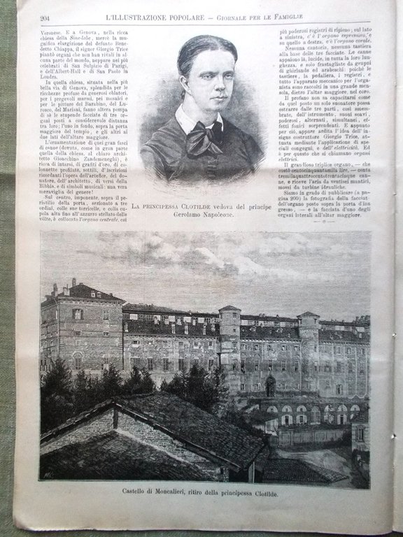 L'illustrazione Popolare 29 Marzo 1891 Moncalieri Sine-Labe Principe Napoleone | Immagine Gallery 7