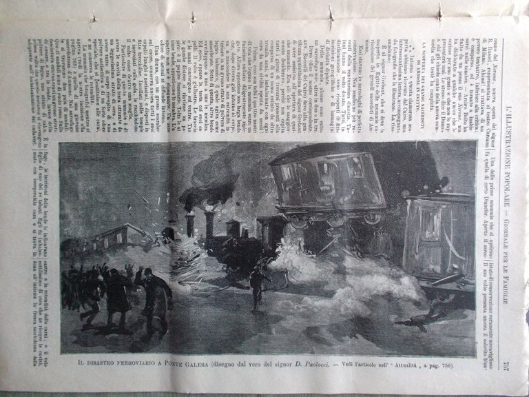 L'illustrazione Popolare 29 Novembre 1891 Palermo Sacerdoti Ammone Ponte Galera