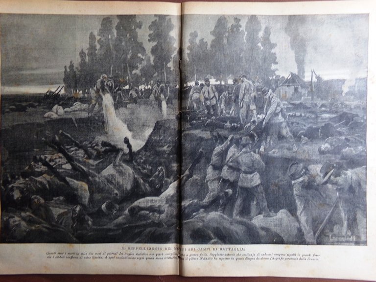 L'Illustrazione Popolare 29 Ottobre 1914 WW1 Maeterlinck Sudermann Belgio Morti