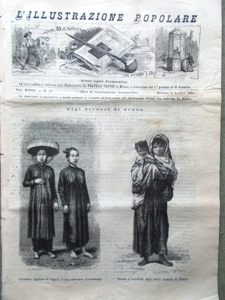 L'illustrazione Popolare 3 Aprile 1881 Terremoto Casamicciola Mongolia Ravenna