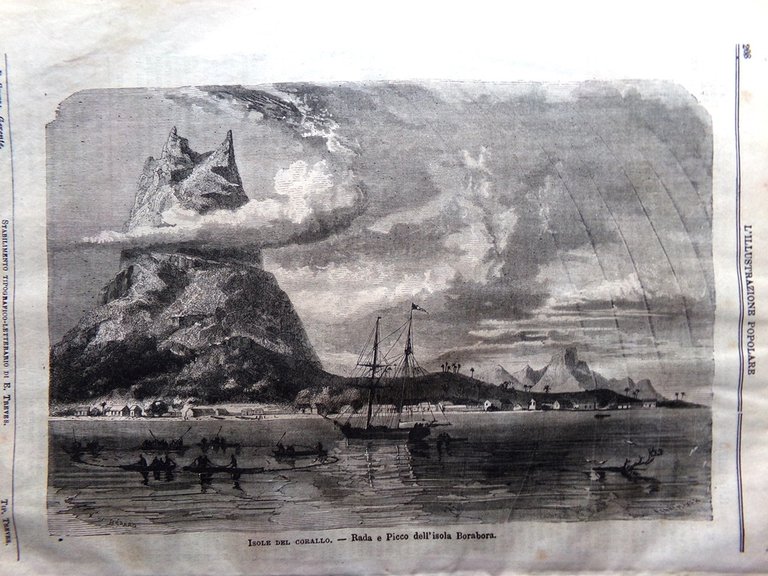 L'illustrazione Popolare 3 Febbraio 1870 Catania Isole Corallo Bora Pansa …