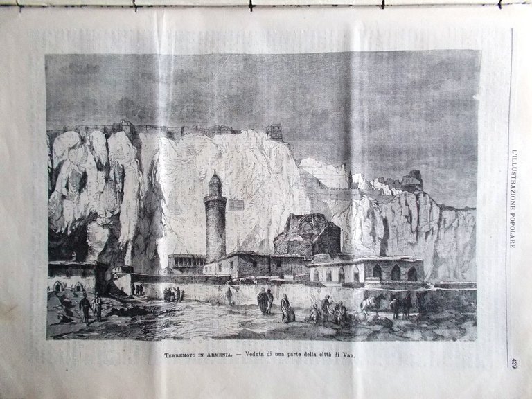 L'illustrazione Popolare 3 Luglio 1881 Terremoto Armenia Calcide Canton Cina …