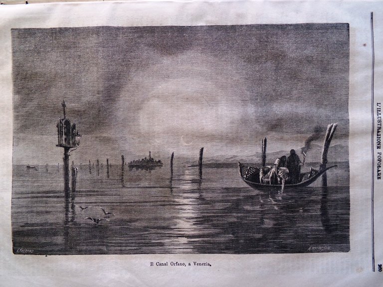 L'illustrazione Popolare 3 Marzo 1870 Sospiri Orfano Venezia Tempio Giove …