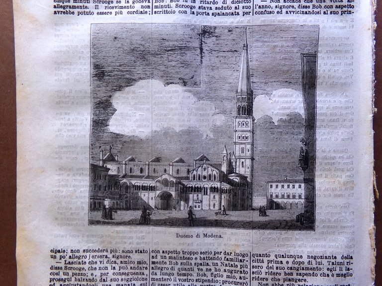 L'Illustrazione Popolare 3 Marzo 1872 Mercurio Duomo di Modena Ponte …