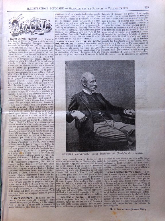 L'Illustrazione Popolare 3 Marzo 1901 Stella Polare Verdi Ricordi Tumulti … | Immagine Gallery 1
