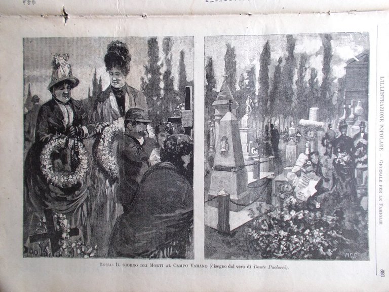 L'illustrazione Popolare 3 Novembre 1889 Emile Augier Cremazione Padiglione Roma