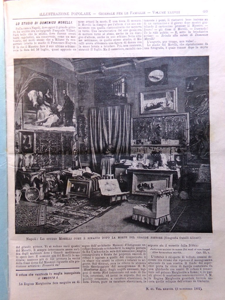 L'Illustrazione Popolare 3 Novembre 1901 Morelli Sarèdo Bellini Ristori Abruzzo