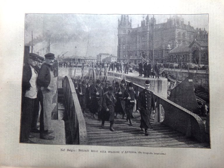 L'Illustrazione Popolare 3 Settembre 1914 WW1 Sbarco Truppe Inglesi Belgio …