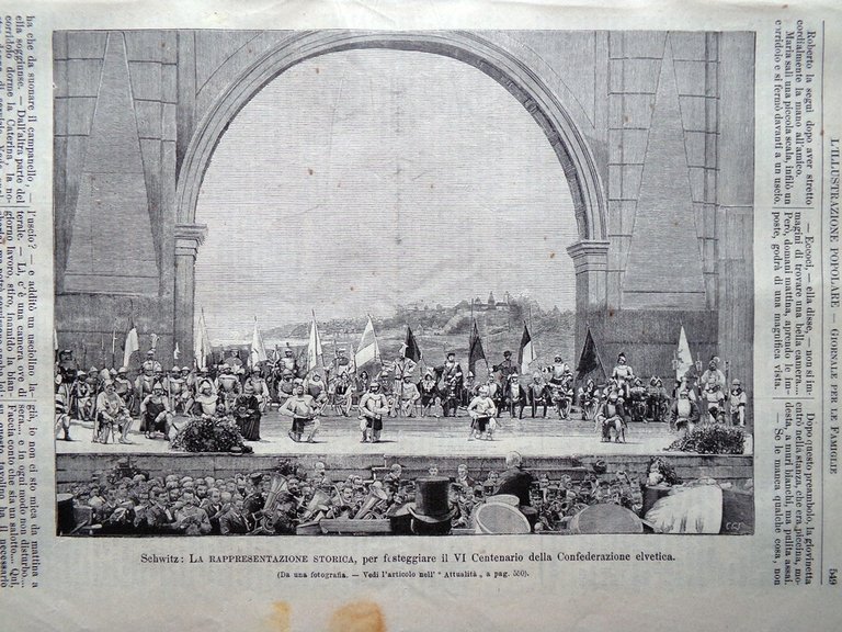 L'illustrazione Popolare 30 Agosto 1891 Acqui Santuario di Mondovì Rocciamelone