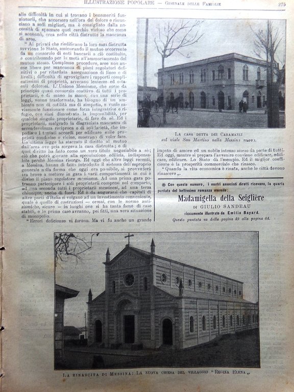 L'Illustrazione Popolare 30 Aprile 1914 Rinascita Messina Liebig Emigranti Heyse