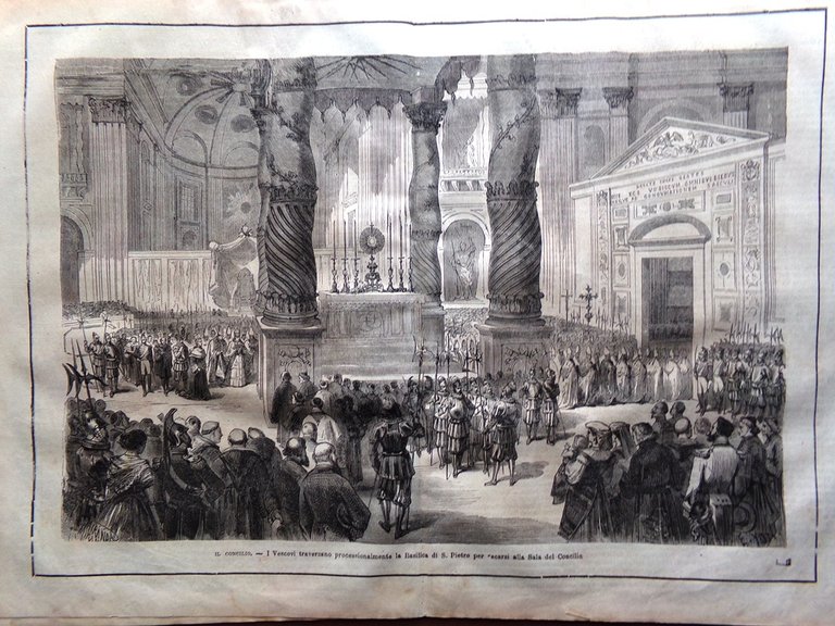 L'illustrazione Popolare 30 Gennaio 1870 Ollivier Concilio Roma Debiti Spertini