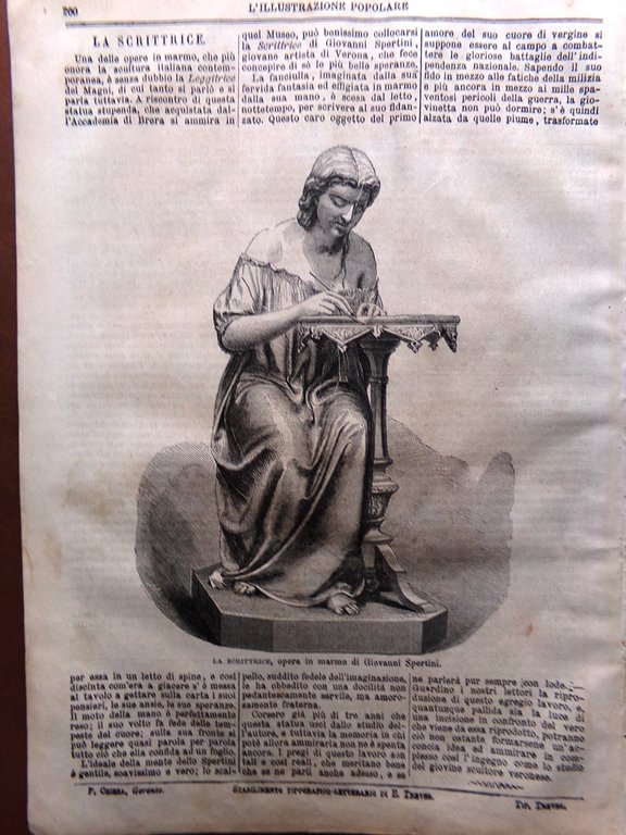 L'illustrazione Popolare 30 Gennaio 1870 Ollivier Concilio Roma Debiti Spertini