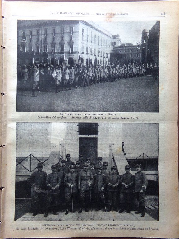 L'Illustrazione Popolare 30 Gennaio 1913 Festa Bandiere Balcani Carnevale Tirolo