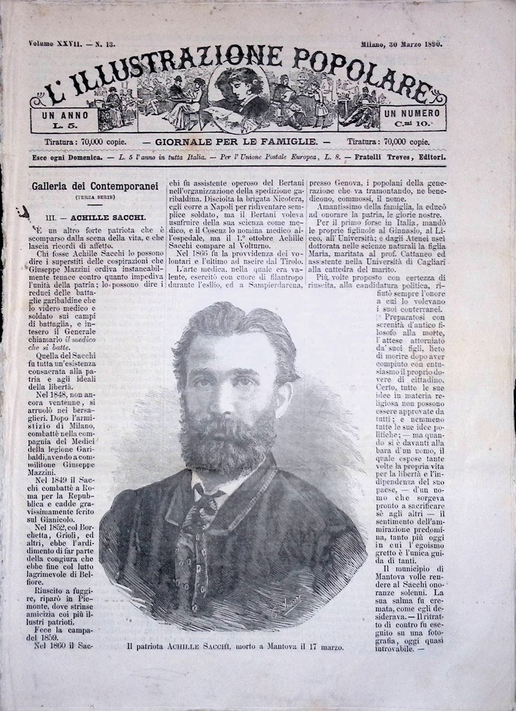 L'Illustrazione Popolare 30 Marzo 1890 Sacchi Ponte sul Fiume Forth …