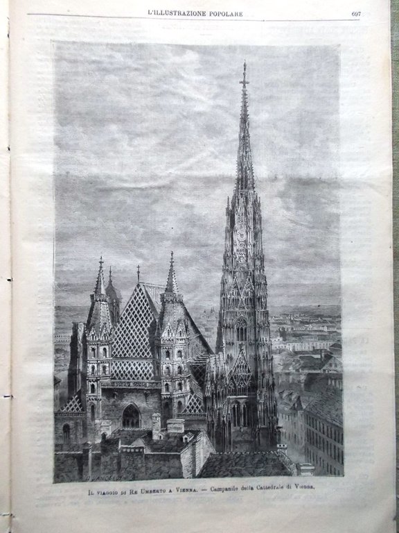 L'illustrazione Popolare 30 Ottobre 1881 Umberto Vienna Minatori Carbone Byron