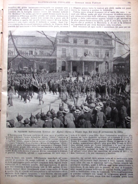 L'Illustrazione Popolare 30 Ottobre 1913 Zeppelin L2 Sighele Shikai Edolo …