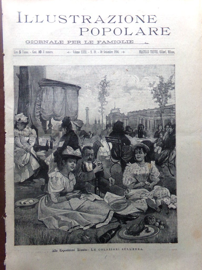 L'Illustrazione Popolare 30 Settembre 1894 Napoli Rione Vomero Moschea Cassala