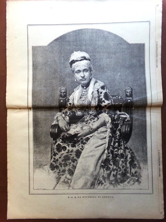 L'illustrazione Popolare 31 Gennaio 1886 Abissinia Posta Pneumatica Parigi Neve