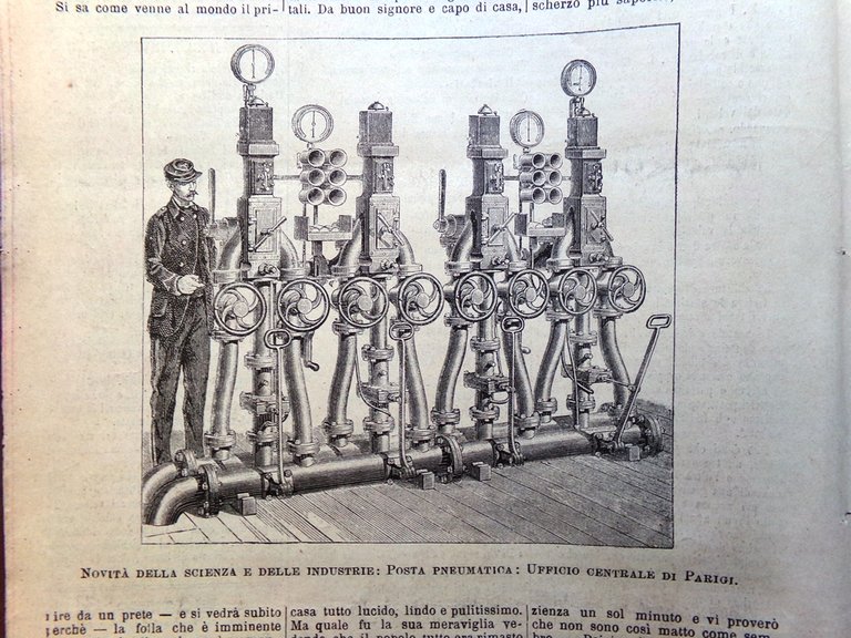 L'illustrazione Popolare 31 Gennaio 1886 Abissinia Posta Pneumatica Parigi Neve