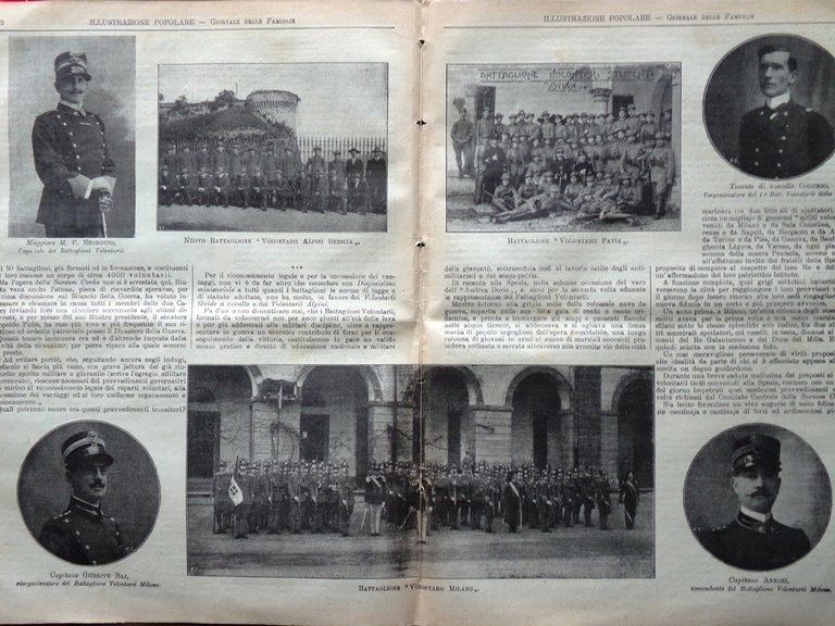 L'Illustrazione Popolare 31 Luglio 1913 Egeo Femminismo Battaglioni di Volontari