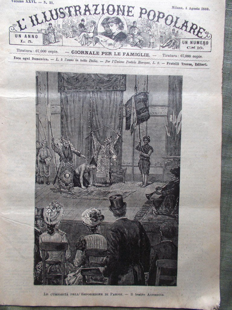 L'illustrazione Popolare 4 Agosto 1889 Amari Ghiron Annamita Via Mala …