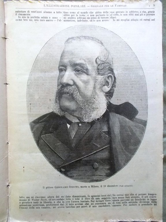 L'illustrazione Popolare 4 Gennaio 1891 Ospedale dei Poveri Milano Otello …