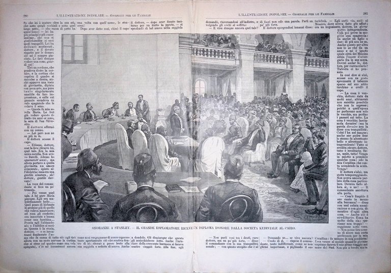 L'Illustrazione Popolare 4 Maggio 1890 Henri Stanley Giovanelli Cosenz Chicago