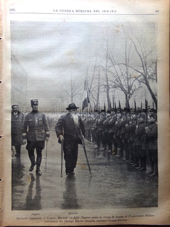 L'Illustrazione Popolare 4 Marzo 1915 WW1 Inondazioni del Tevere Mortai …