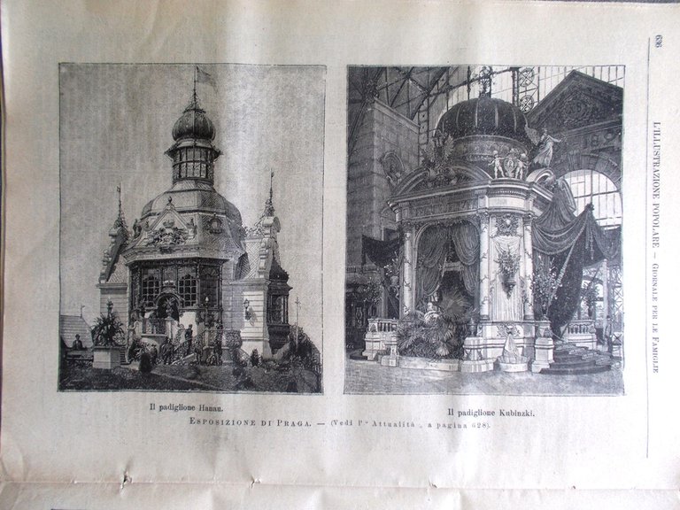 L'illustrazione Popolare 4 Ottobre 1891 Garibaldi Moltke Esposizione Praga Pamir