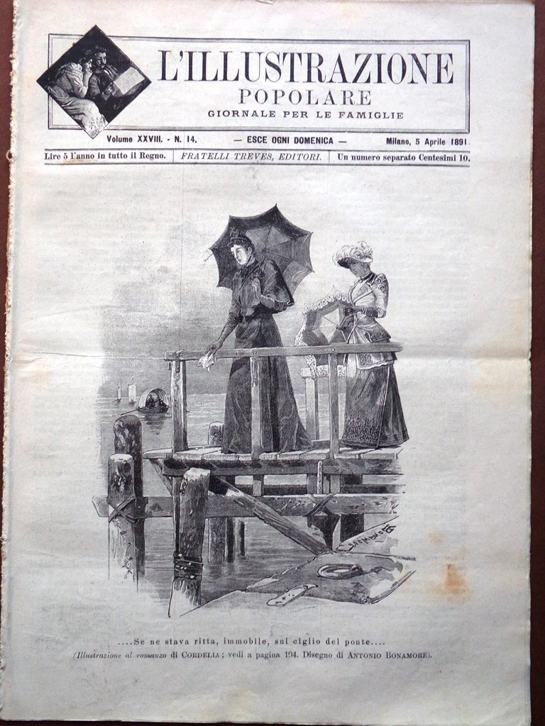 L'illustrazione Popolare 5 Aprile 1891 Suicidio De Meis Jacini Massaua …